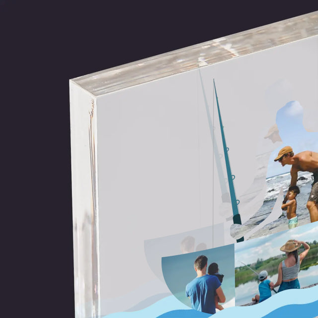 Form-Collage: Wie Der Vater So Der Sohn - Acrylblock