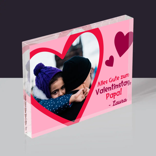 Foto Und Unterschrift: Ein Valentinsgruß Für Papa - Acrylblock