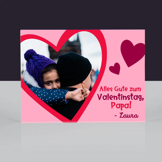 Foto Und Unterschrift: Ein Valentinsgruß Für Papa - Acrylblock