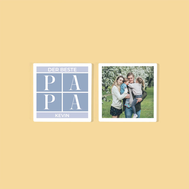 Fotocollage: Bester Papa Collage - Tassenuntersetzer