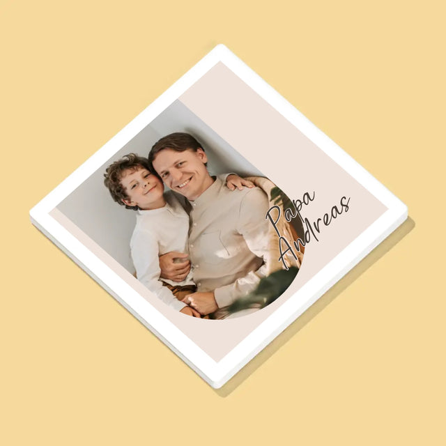 Foto Und Unterschrift: Familienfotos - Tassenuntersetzer