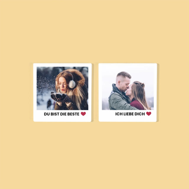 Foto Und Unterschrift: Positive Gedanken - Tassenuntersetzer