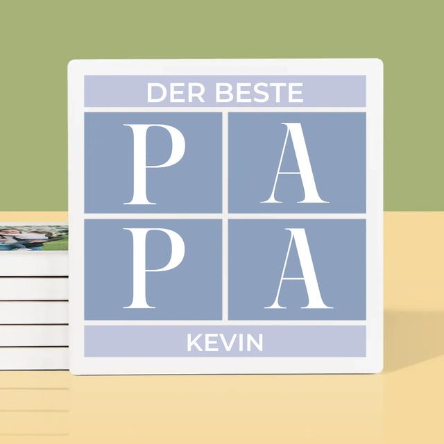 Fotocollage: Bester Papa Collage - Tassenuntersetzer