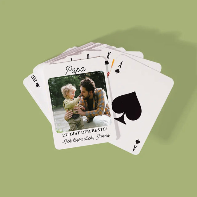 Foto Und Unterschrift: Der Beste Papa - Spielkarten