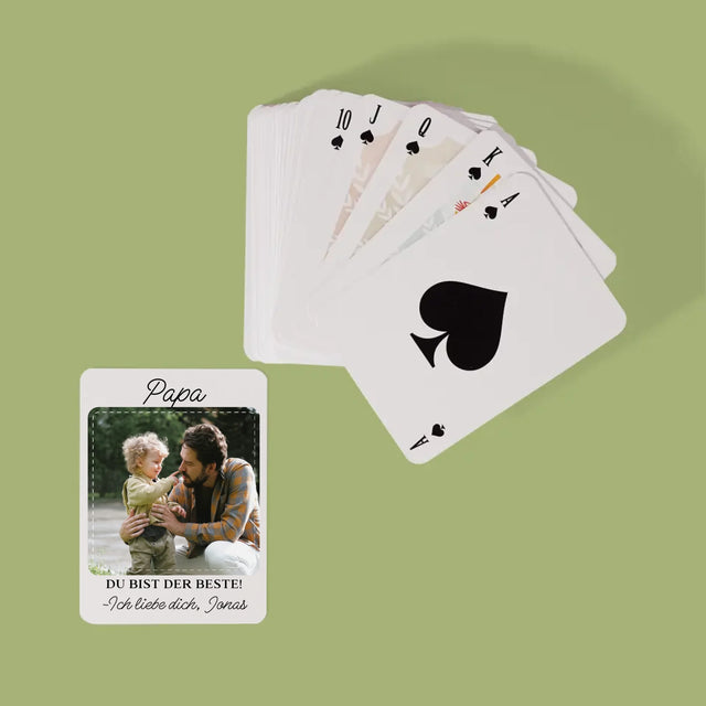 Foto Und Unterschrift: Der Beste Papa - Spielkarten
