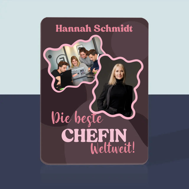 Fotocollage: Beste Chefin  - Spielkarten