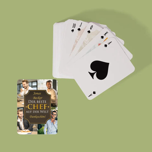 Fotocollage: Der Beste Chef Der Welt  - Spielkarten