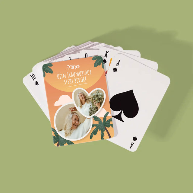 Fotocollage: Traumurlaub - Spielkarten