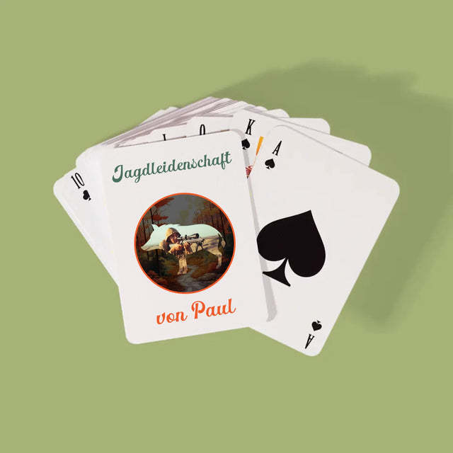 Foto Und Unterschrift: Jagdleidenschaft  - Spielkarten