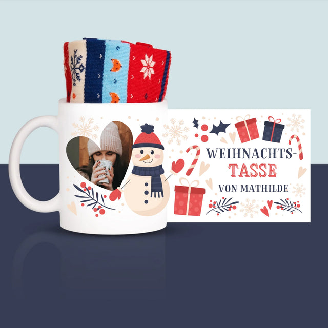 Foto Und Unterschrift: Weihnachtstasse - Wintersocken In Einer Tasse