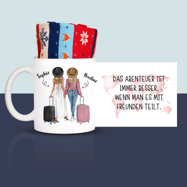 Avatar Creator: Reisende Freundinnen - Wintersocken In Einer Tasse