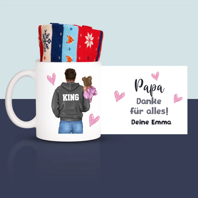 Avatar Creator: Papa Mit Kind - Wintersocken In Einer Tasse