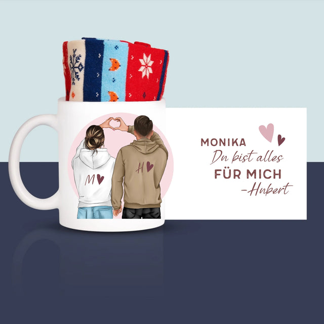 Avatar Creator: Paar Herz - Wintersocken In Einer Tasse