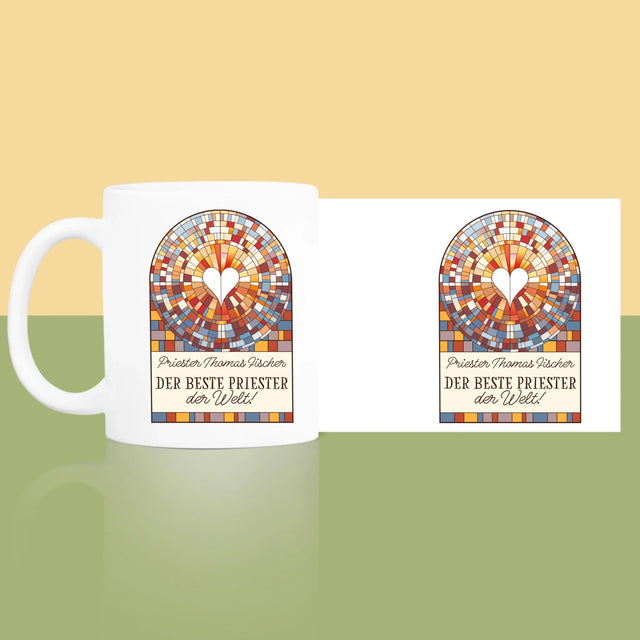 Name Und Unterschrift: Der Beste Priester Der Welt - Tasse