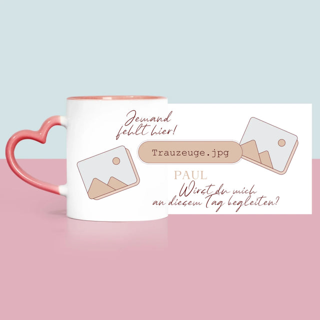 Name Und Unterschrift: Jemand Fehlt - Trauzeuge - Tasse