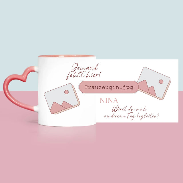 Name Und Unterschrift: Jemand Fehlt - Trauzeugin - Tasse