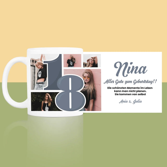 Fotocollage: 18 - Schönsten Momente - Tasse
