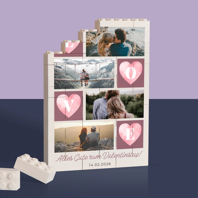Fotocollage: Ich liebe dich – Bedruckte LEGO-Steine ​​| DE