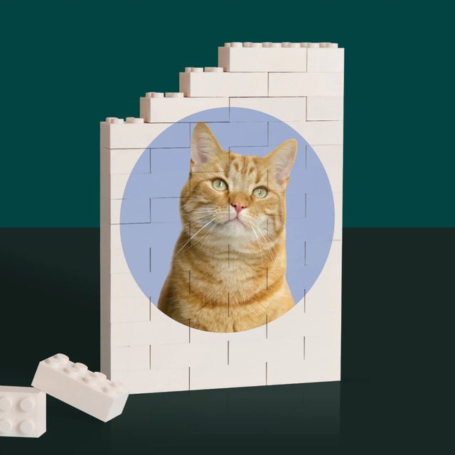 Fotocollage: Ich Liebe Dich Initialen - Lego-Steine