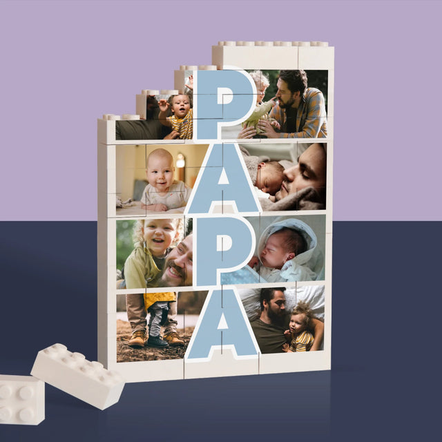 Buchstaben-Collage: 18. Geburtstag - Lego-Steine