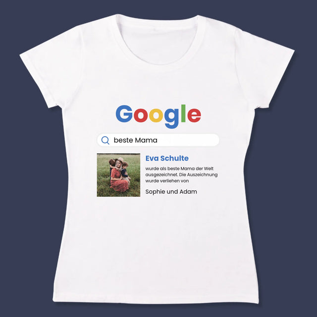 Foto Und Unterschrift: Beste Mama Google-Suche - T-Shirt Für Damen