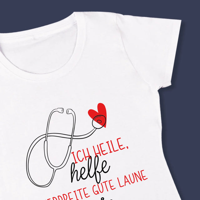 Name Und Unterschrift: Ich Heile, Helfe - T-Shirt Für Damen