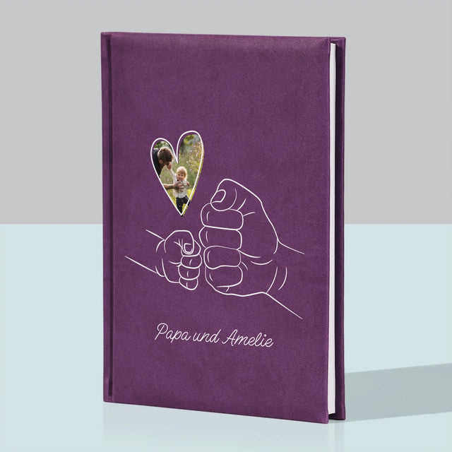 Foto Und Unterschrift: Papa Baby Hand - Notizbuch