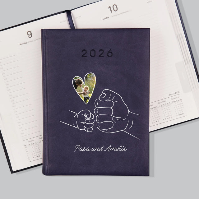 Foto Und Unterschrift: Papa Baby Hand - Buchkalender