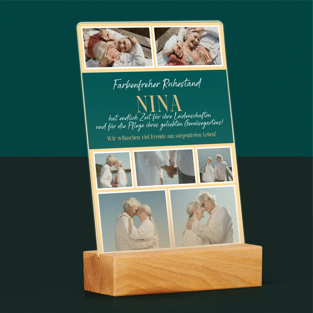 Fotocollage: Farbenfroher Ruhestand - Druck Auf Acrylglas