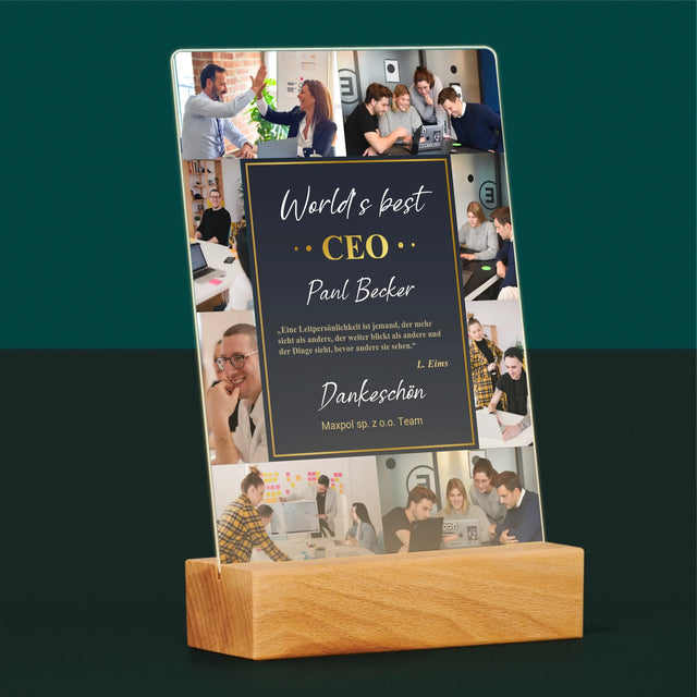 Fotocollage: Der Beste Ceo Der Welt - Druck Auf Acrylglas