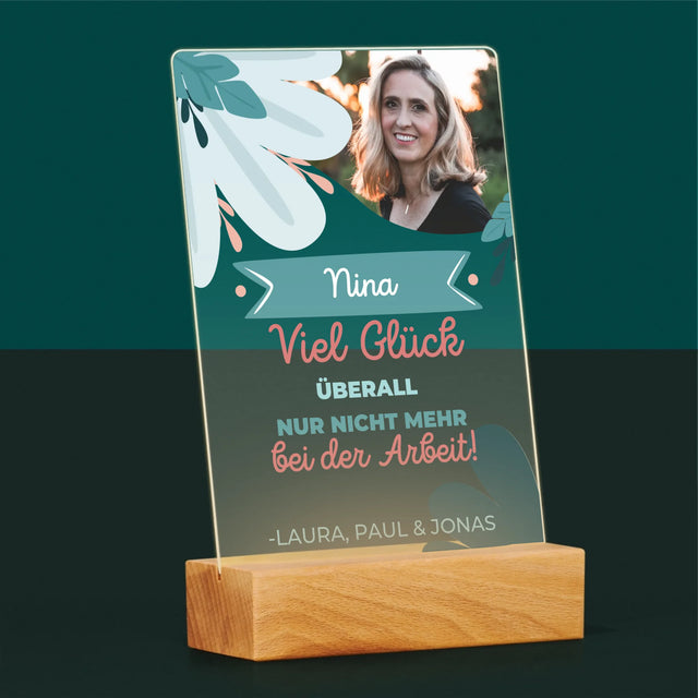 Foto Und Unterschrift: Viel Glück Bei Der Nicht-Arbeit - Druck Auf Acrylglas