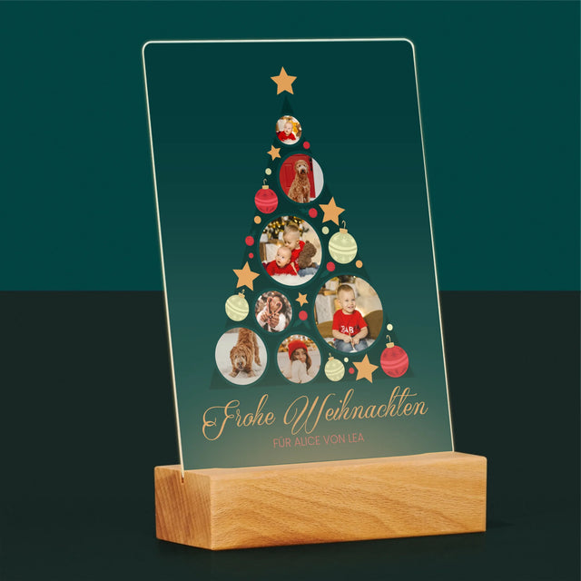 Fotocollage: Weihnachtsbaum Weihnachtskugeln - Druck Auf Acrylglas