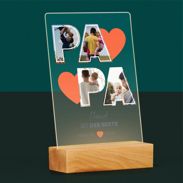 Fotocollage: Papa Ist Der Beste - Druck Auf Acrylglas