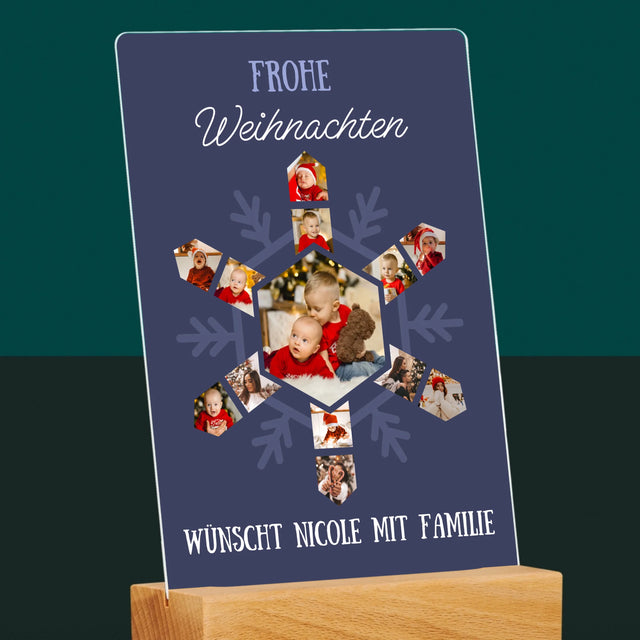 Form-Collage: Schneeflocke - Druck Auf Acrylglas