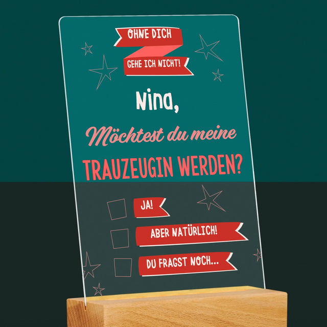 Name Und Unterschrift: Ohne Dich Gehe Ich Nicht - Druck Auf Acrylglas