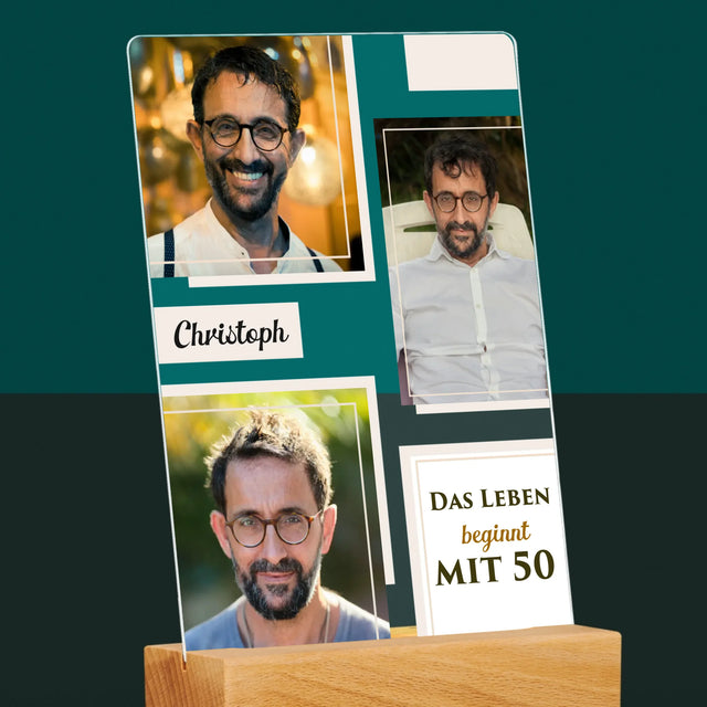 Buchstaben-Collage: 50 Jahre Alt - Druck Auf Acrylglas