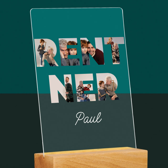 Buchstaben-Collage: Rentner - Druck Auf Acrylglas