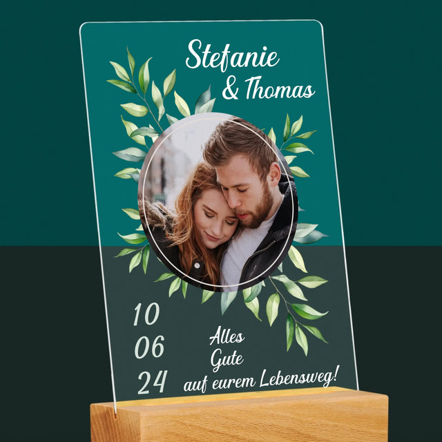 Foto Und Unterschrift: Hochzeitsblätter - Druck Auf Acrylglas