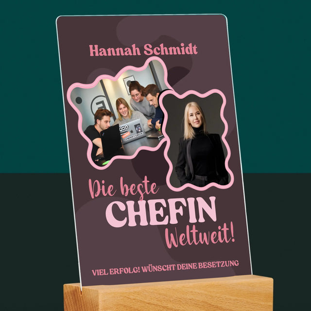 Fotocollage: Beste Chefin  - Druck Auf Acrylglas