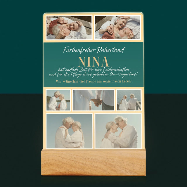 Fotocollage: Farbenfroher Ruhestand - Druck Auf Acrylglas