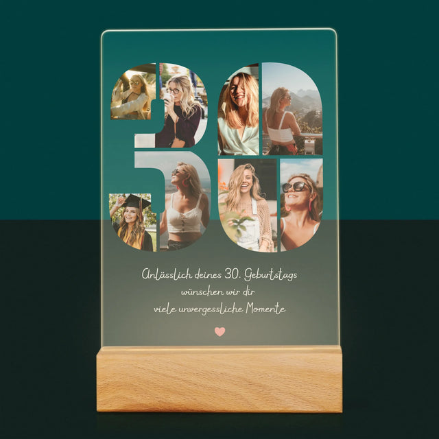 Fotocollage: Wünsche Zum 30. Geburtstag - Druck Auf Acrylglas