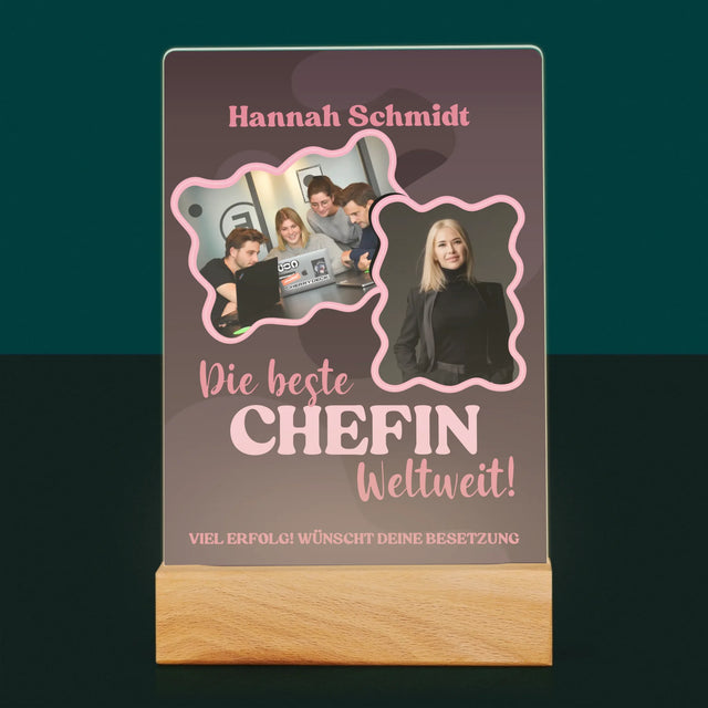 Fotocollage: Beste Chefin  - Druck Auf Acrylglas