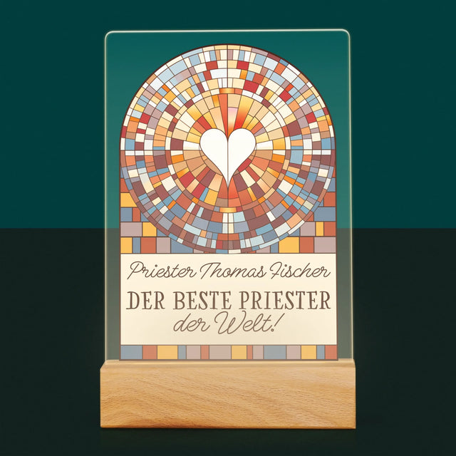 Name Und Unterschrift: Der Beste Priester Der Welt - Druck Auf Acrylglas