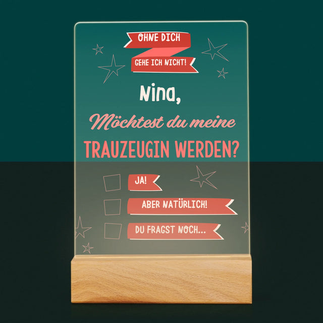 Name Und Unterschrift: Ohne Dich Gehe Ich Nicht - Druck Auf Acrylglas