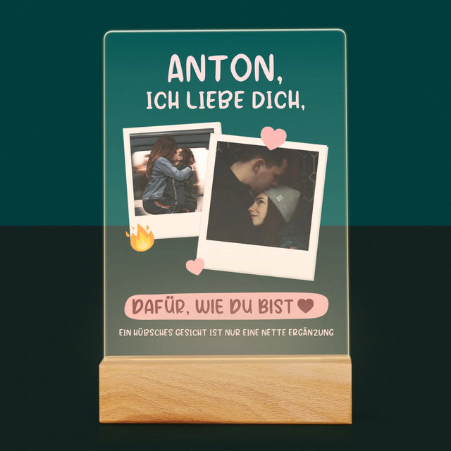 Fotocollage: Ich Liebe Dich, Wie Du Bist - Druck Auf Acrylglas