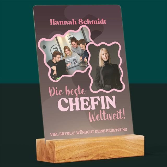 Fotocollage: Beste Chefin  - Druck Auf Acrylglas