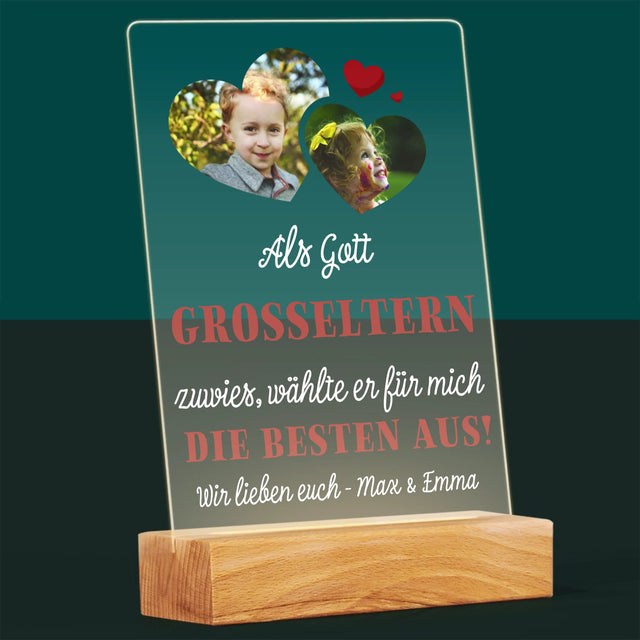 Fotocollage: Als Gott Großeltern Zuwies - Druck Auf Acrylglas