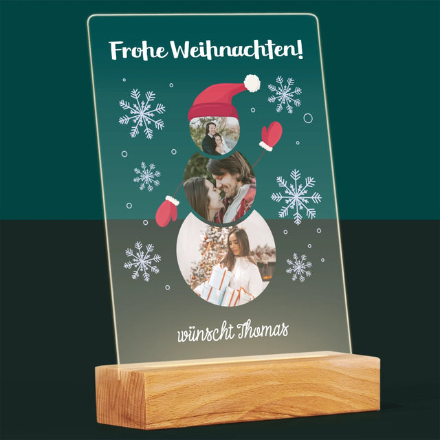 Form-Collage: Schneemann - Druck Auf Acrylglas