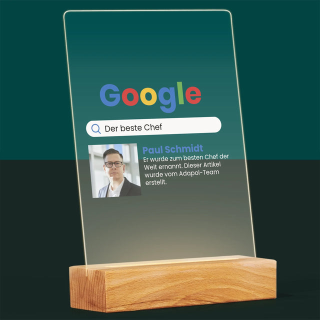 Foto Und Unterschrift: Bester Chef Google Ergebnis - Druck Auf Acrylglas
