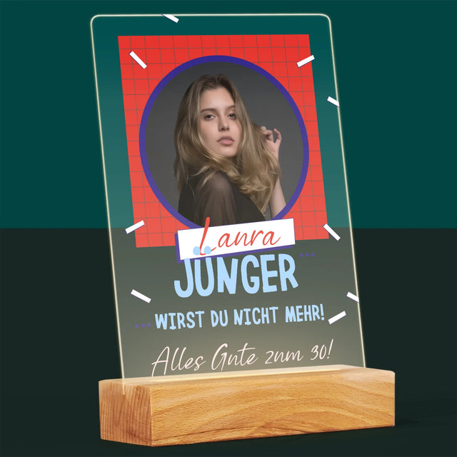 Foto Und Unterschrift: Du Wirst Nicht Jünger - Druck Auf Acrylglas